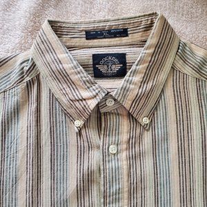 NWT Men's Dockers Button Down Casual Striped Shirt, Size XL